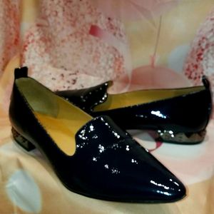 Franco Sarto unique loafers Dark Navy Blue 8M